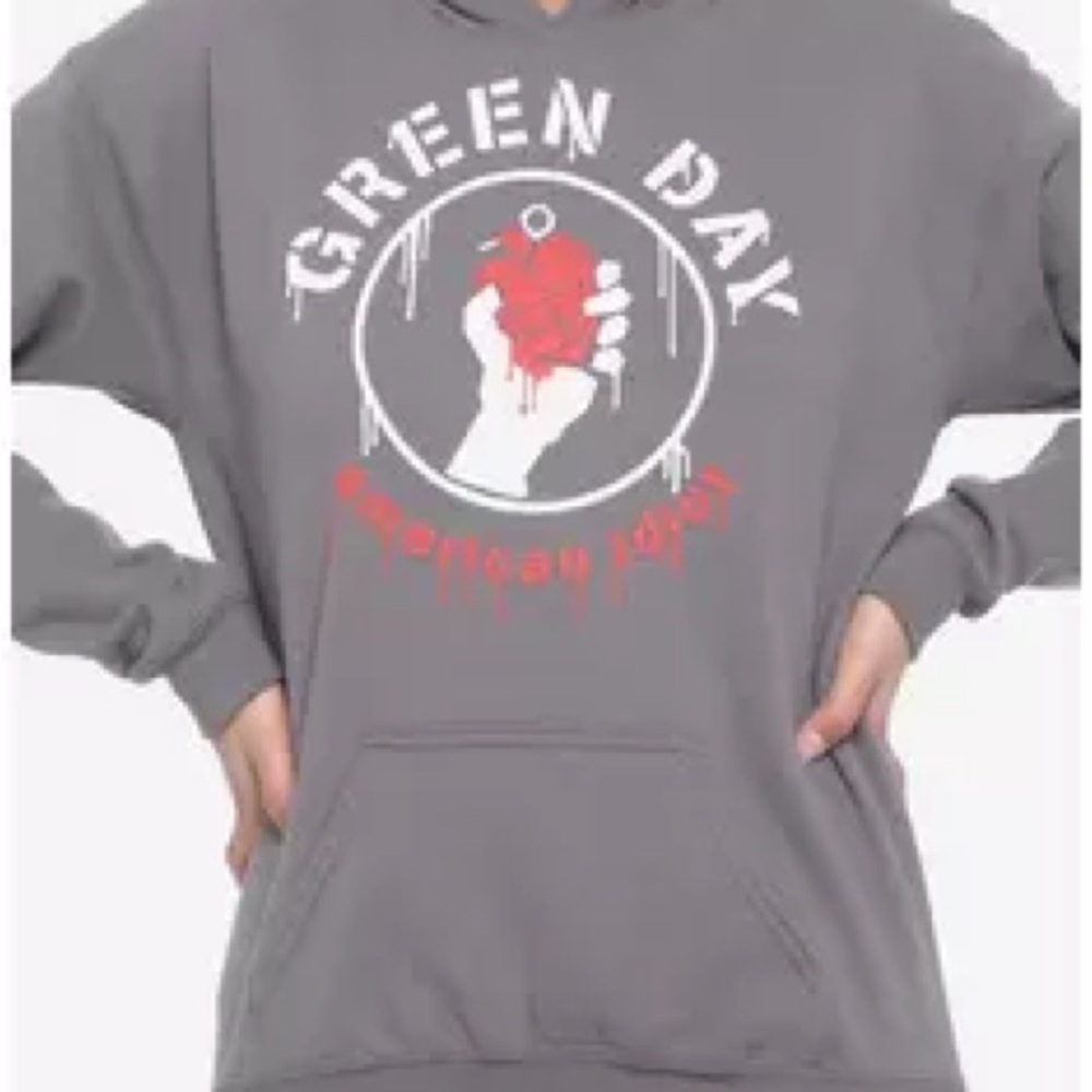 ISO Green Day American Idiot Girls Hoodie Hot Topic Small